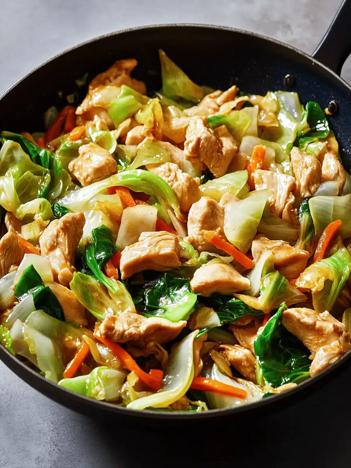 Tender and Juicy Chicken Stir Fry with Cabbage