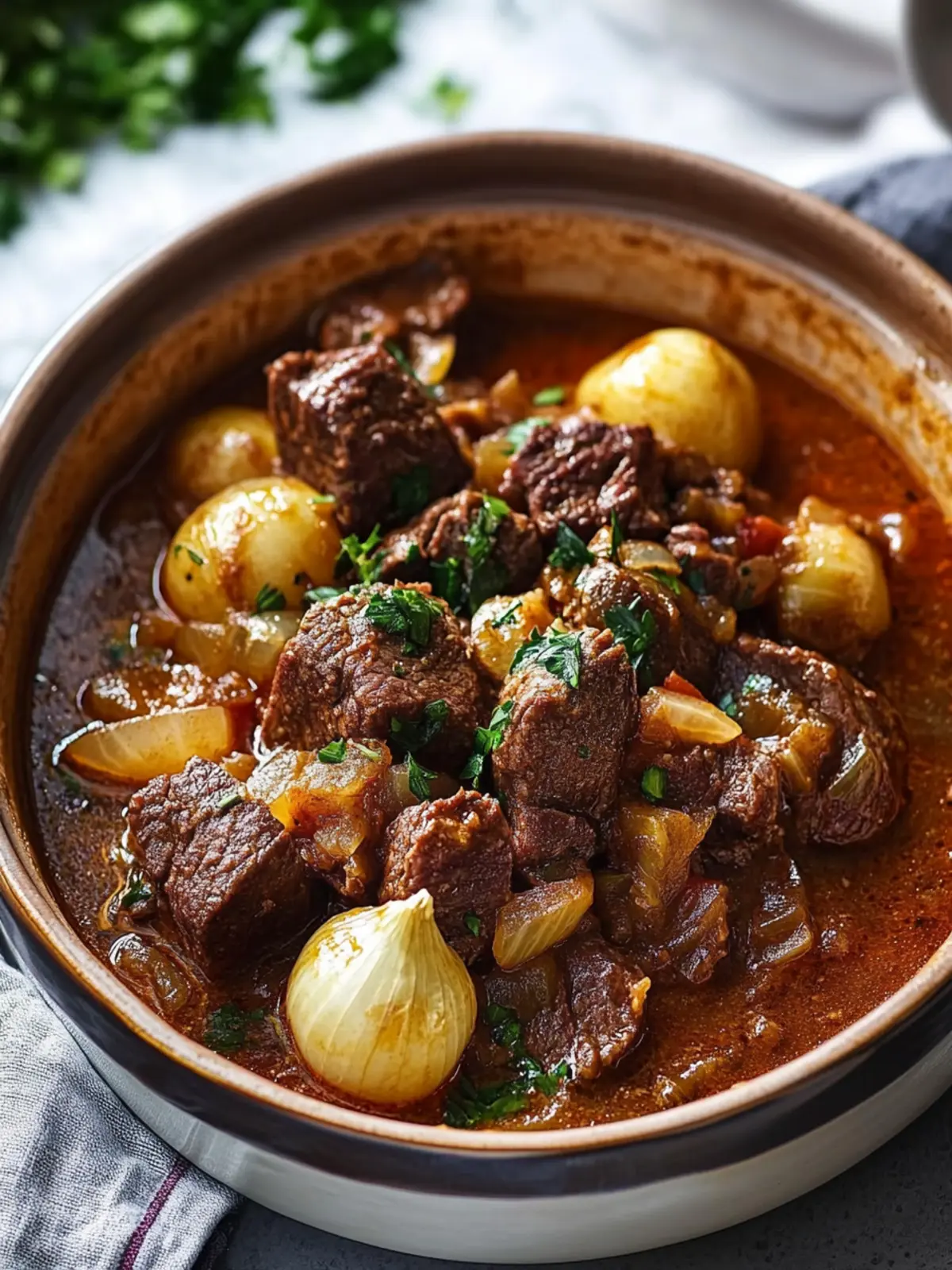 Savory Traditional Greek Stifado Beef and Onion Stew Delight 4 Traditional Greek Stifado (Beef and Onion Stew)