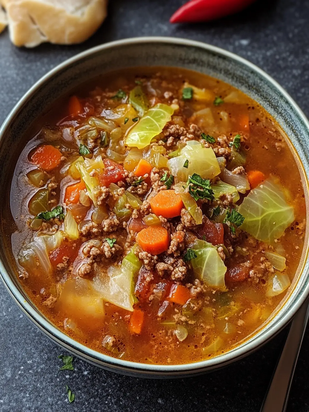 Cozy Up with Delicious Cabbage Soup and Ground Beef Delight 4 Cabbage Soup with Ground Beef