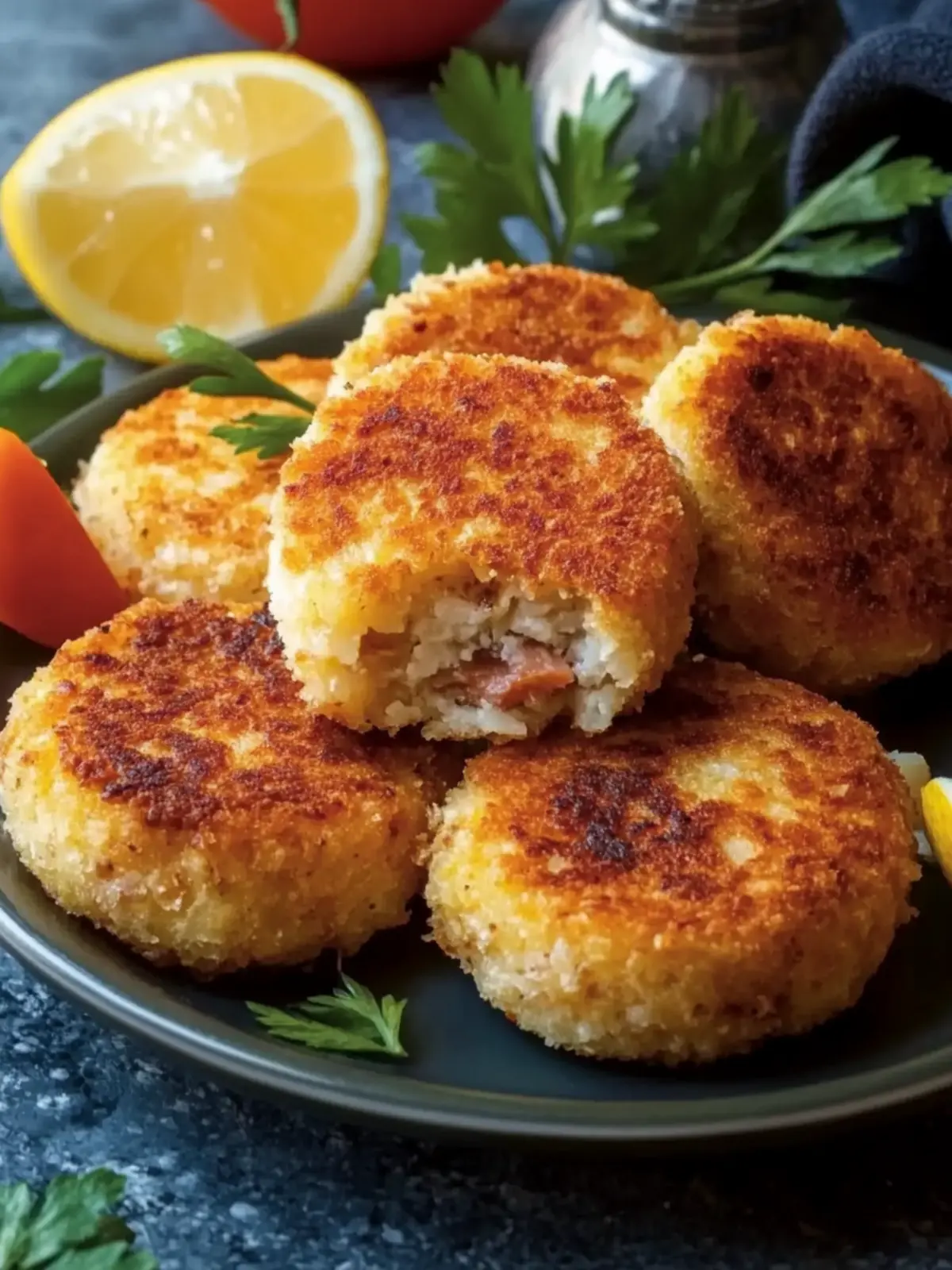 Golden Tuna Potato Cakes - Perfectly Crispy and Fluffy Bites 3 Golden Tuna Potato Cakes Crispy Outside, Fluffy Inside