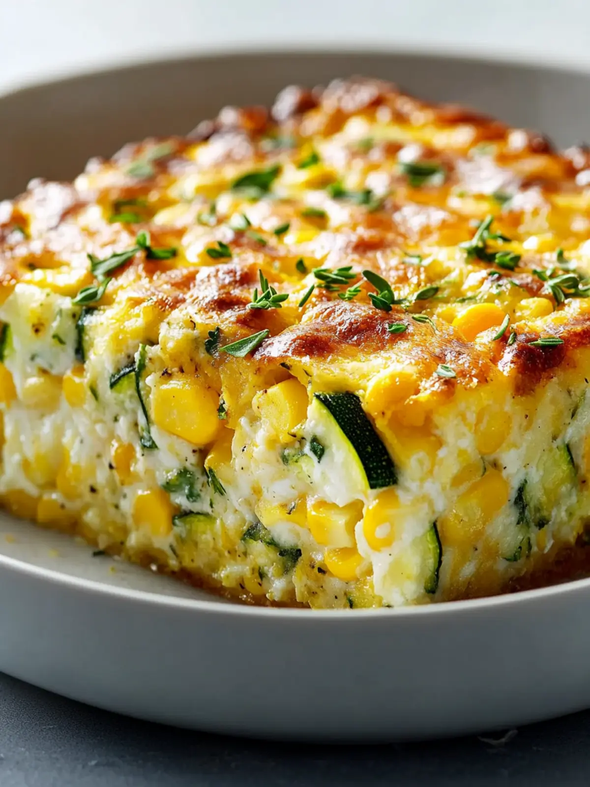 Cheesy Corn, Zucchini & Herb Breakfast Bake You ll Crave! 4 Corn, Zucchini & Herb Breakfast Bake (Crustless & Cheesy)
