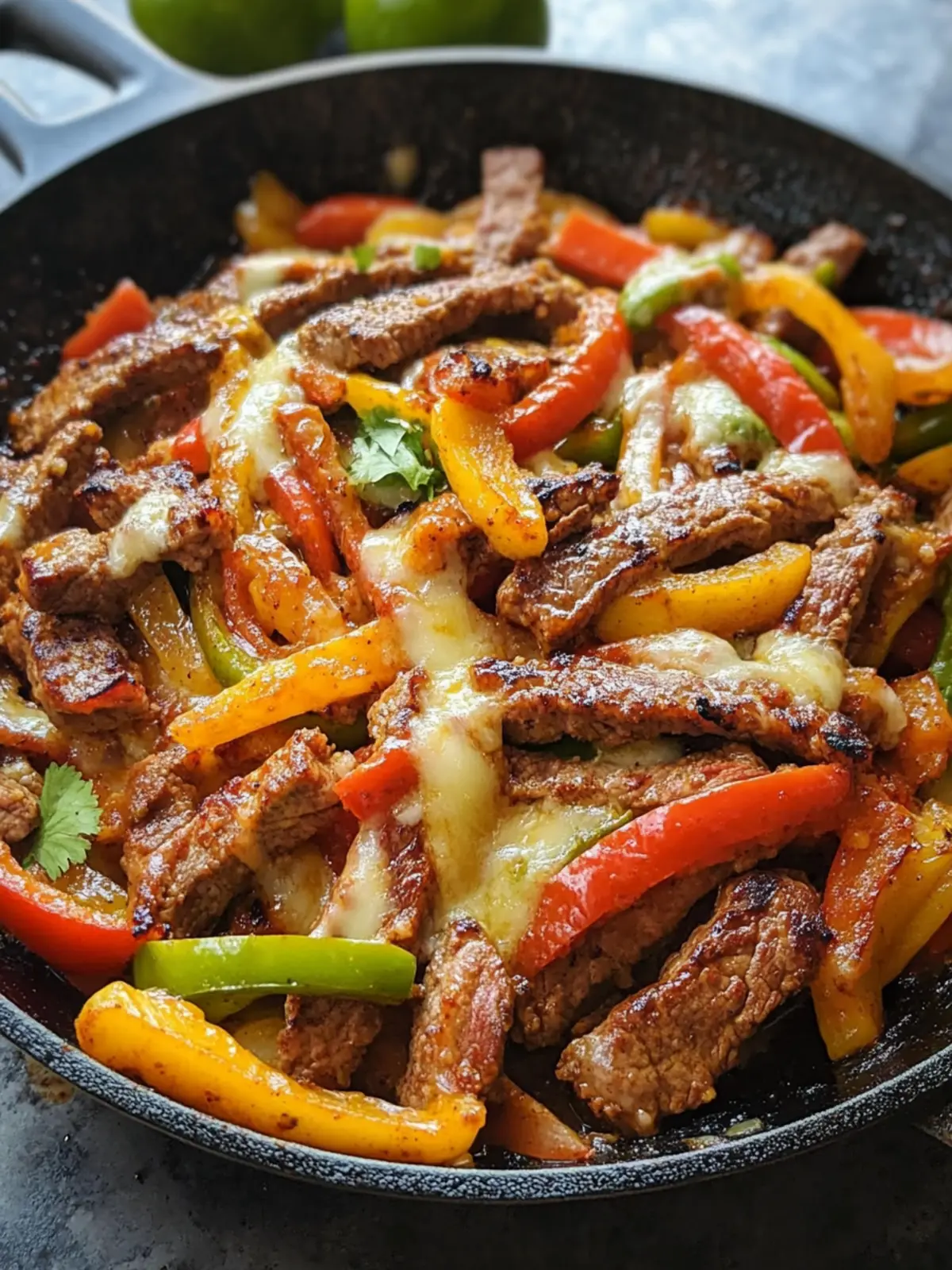 Savor the Flavor: Queso Steak Fajita Skillet Delight 4 Queso Steak Fajita Skillet
