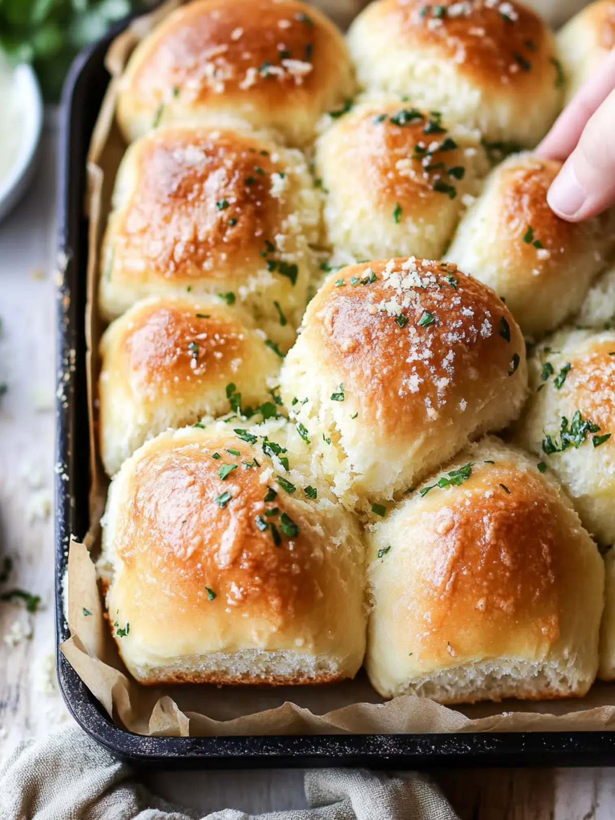 Garlic Parmesan Pull-Apart Rolls