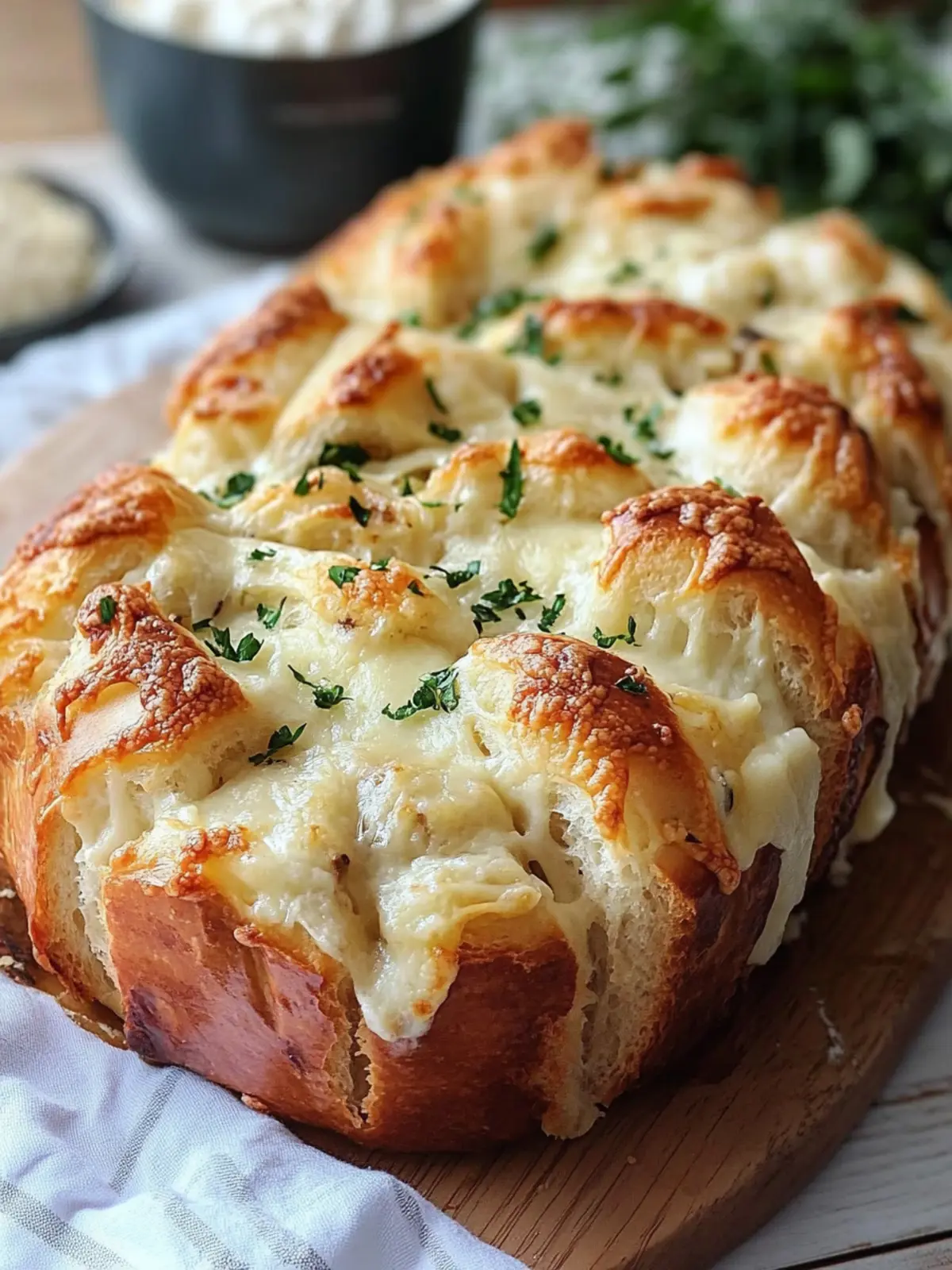 Cheesy Garlic Pull Apart Bread That Melts in Your Mouth 3 Cheesy Garlic Pull Apart Bread -