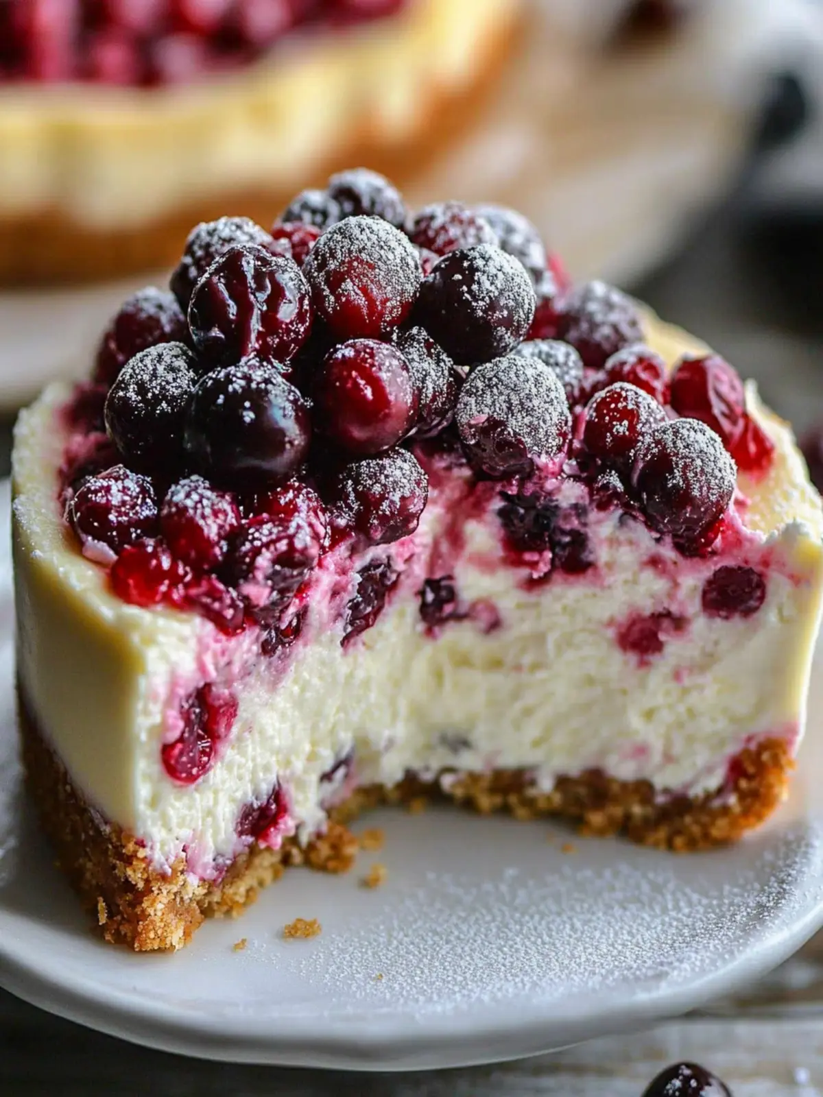 Decadent Christmas Cranberry White Chocolate Mousse Cheesecake 4 Christmas Cranberry White Chocolate Mousse Cheesecake Recipe