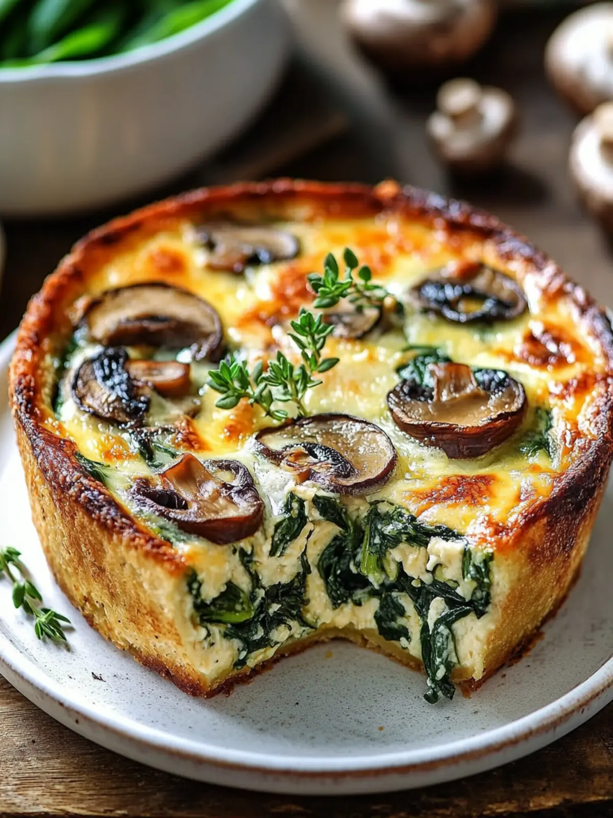 Mushroom, Spinach & Cheese Baked Delight for Cozy Nights 2 Mushroom, Spinach & Cheese Baked