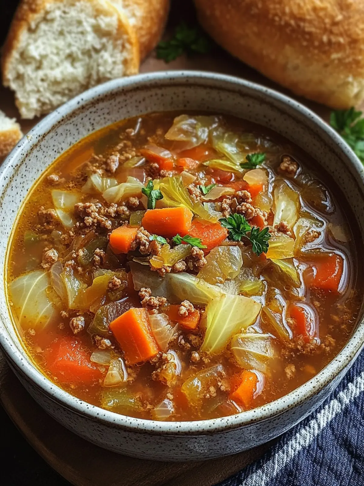 Cozy Up with Delicious Cabbage Soup and Ground Beef Delight 3 Cabbage Soup with Ground Beef