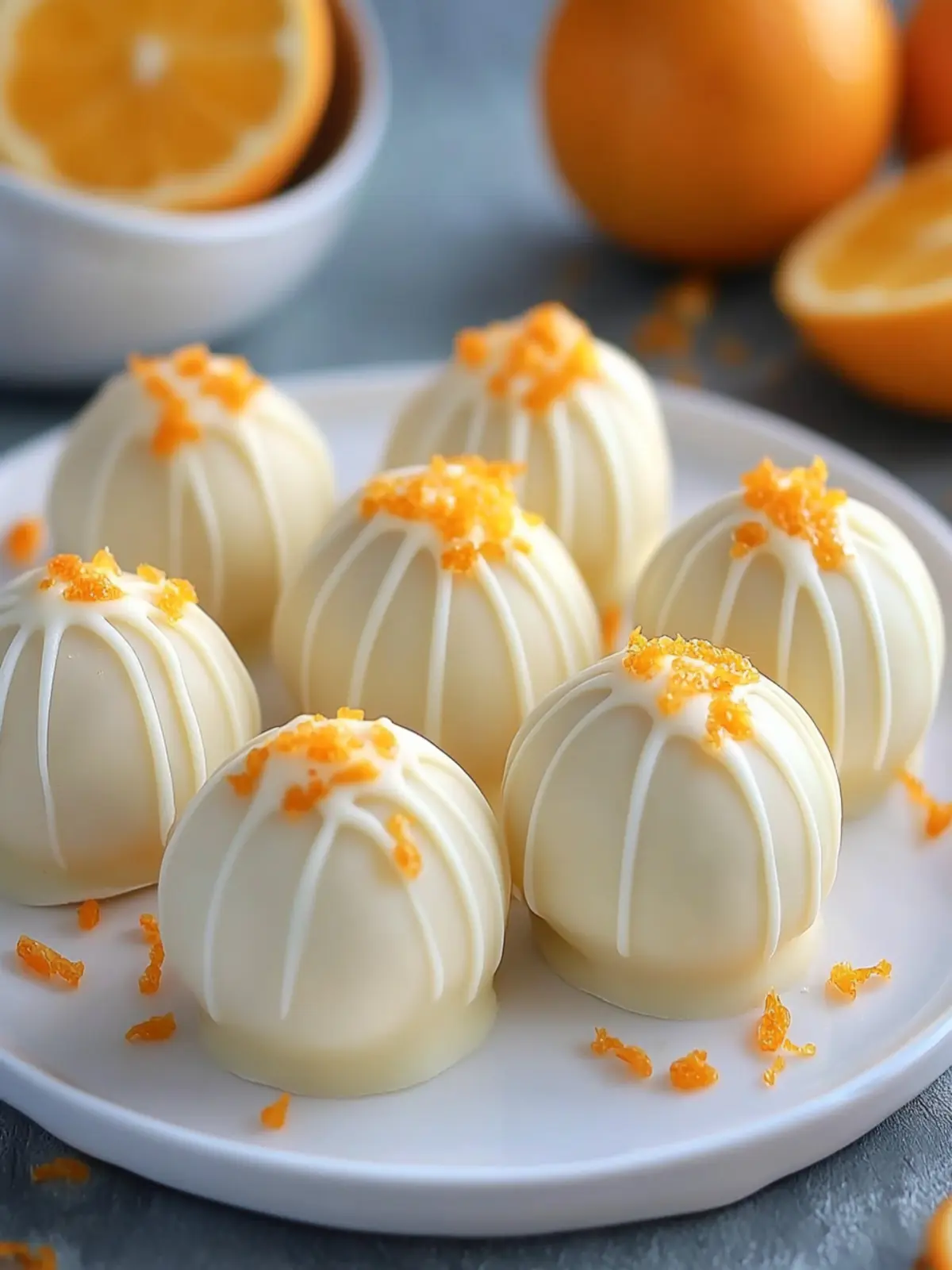 Creamy Orange Dream White Chocolate Truffles