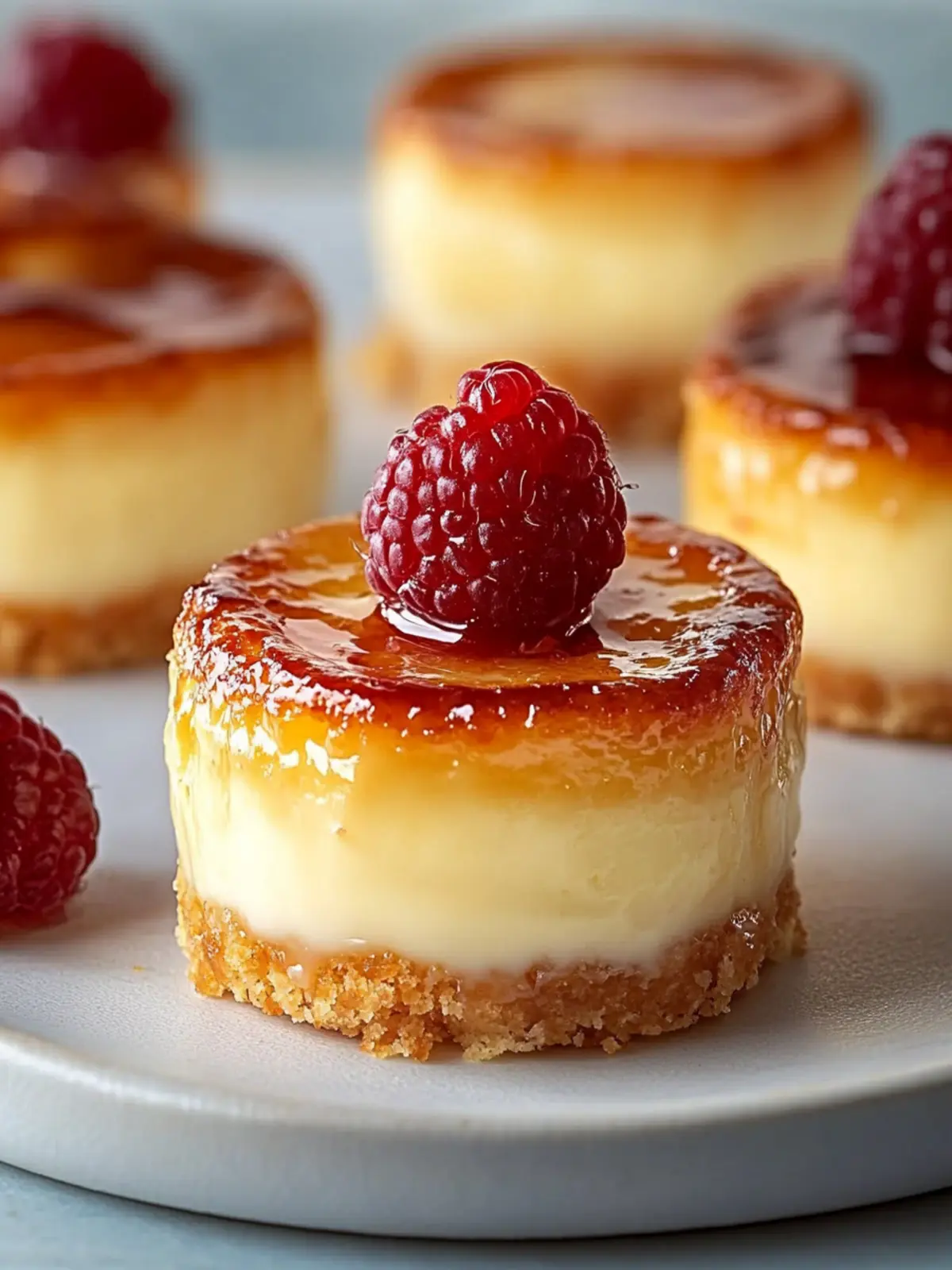 Mini Cr me Br »l e Cheesecakes   Decadent Dessert