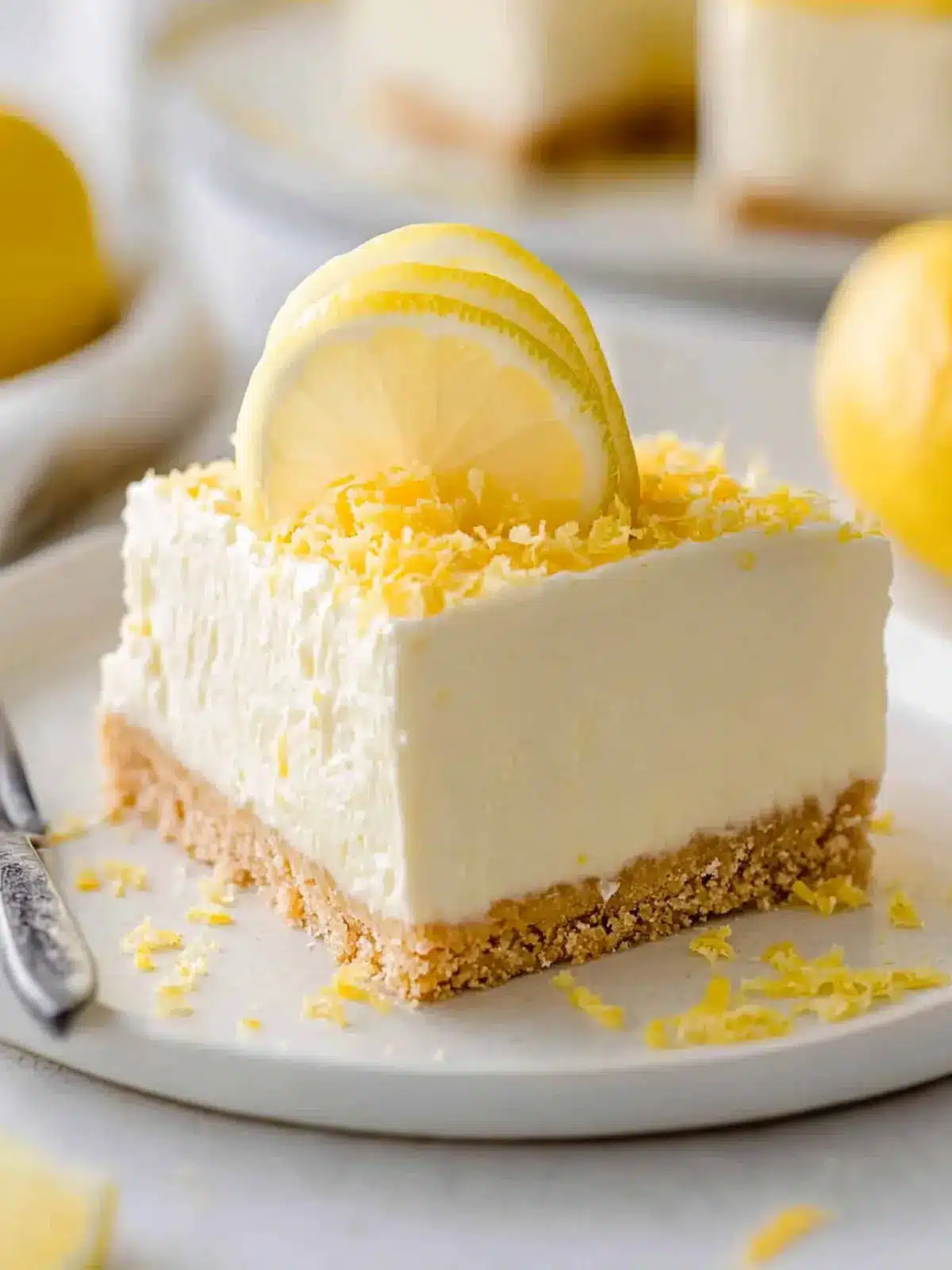 No Bake Lemon Cheesecake Bars for Effortless Summer Bliss 2 No Bake Lemon Cheesecake Bars