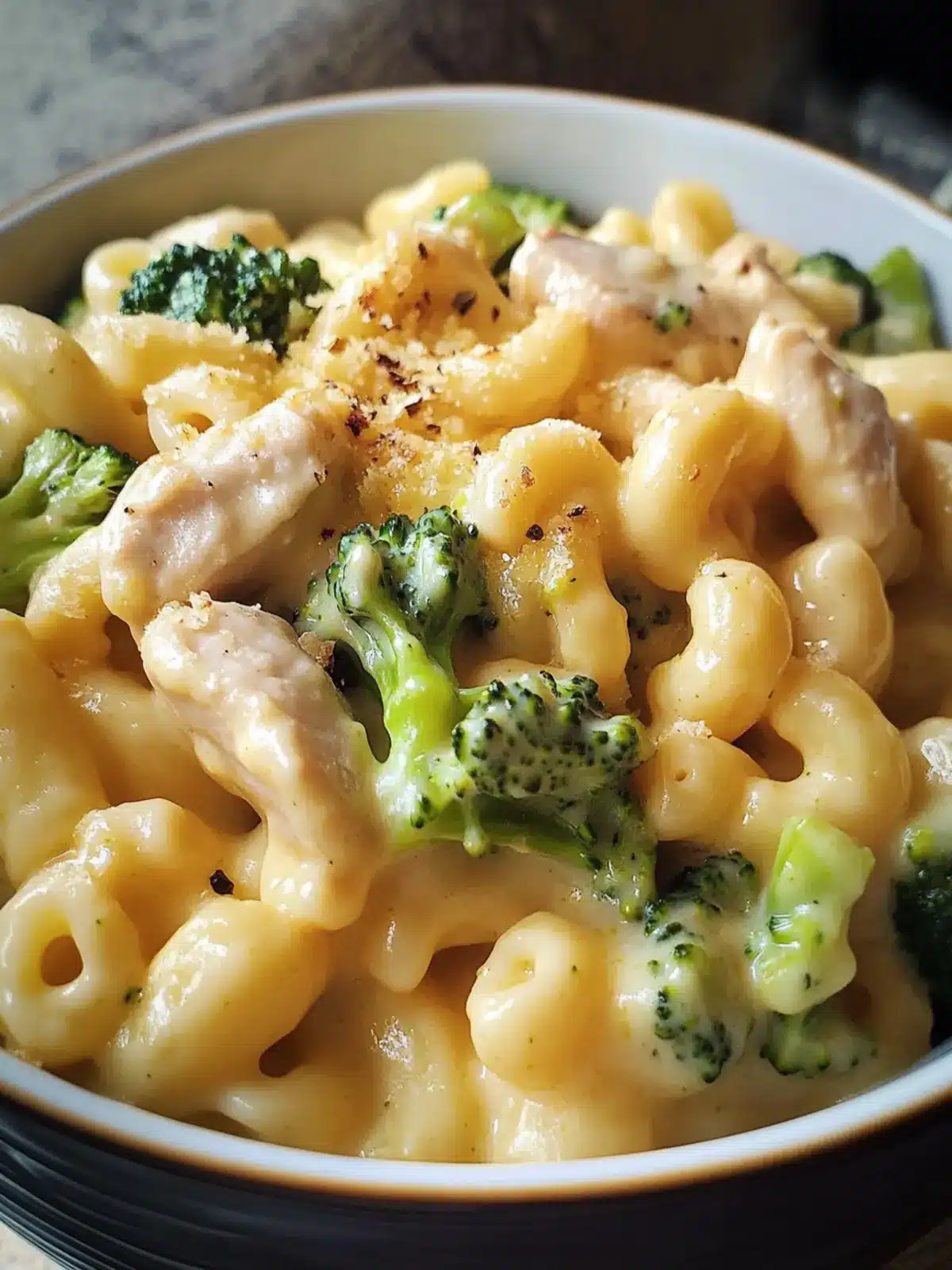 Crockpot Chicken Broccoli Mac and Cheese