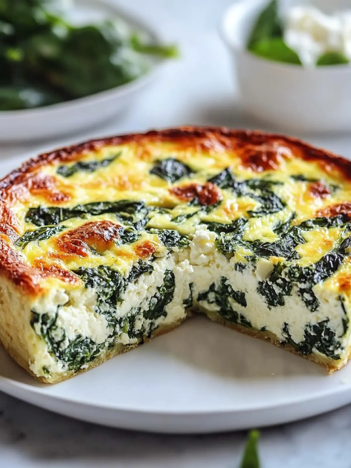 Spinach & Feta Crustless Quiche for Easy Healthy Mornings 3 Spinach & Feta Crustless Quiche