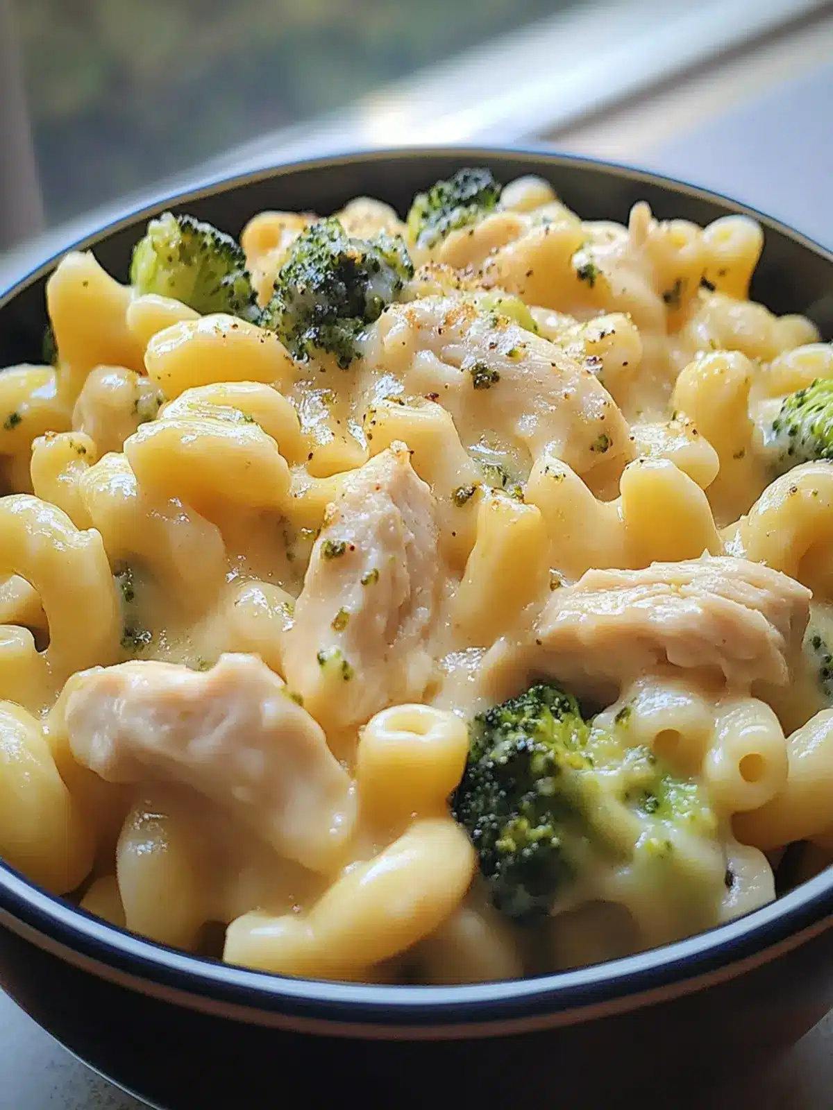Crockpot Chicken Broccoli Mac and Cheese