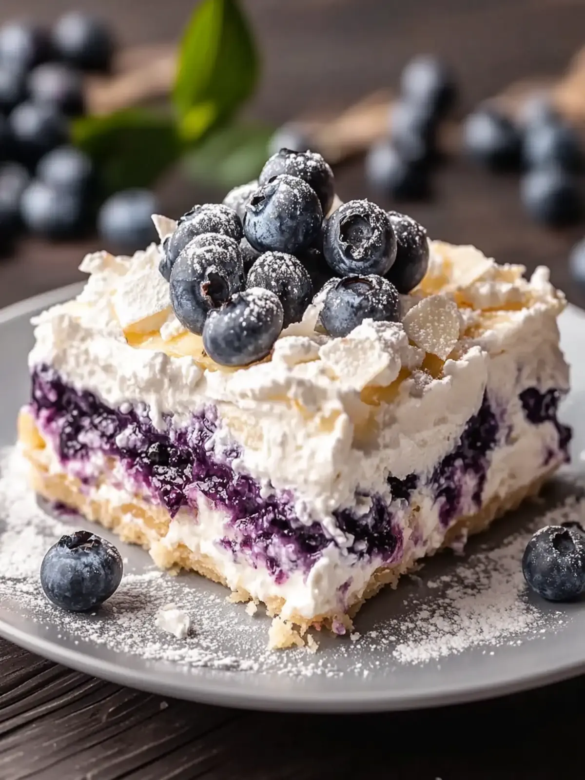 Blueberry Lasagna Lush: The Ultimate No-Bake Delight! 3 Blueberry Lasagna Lush