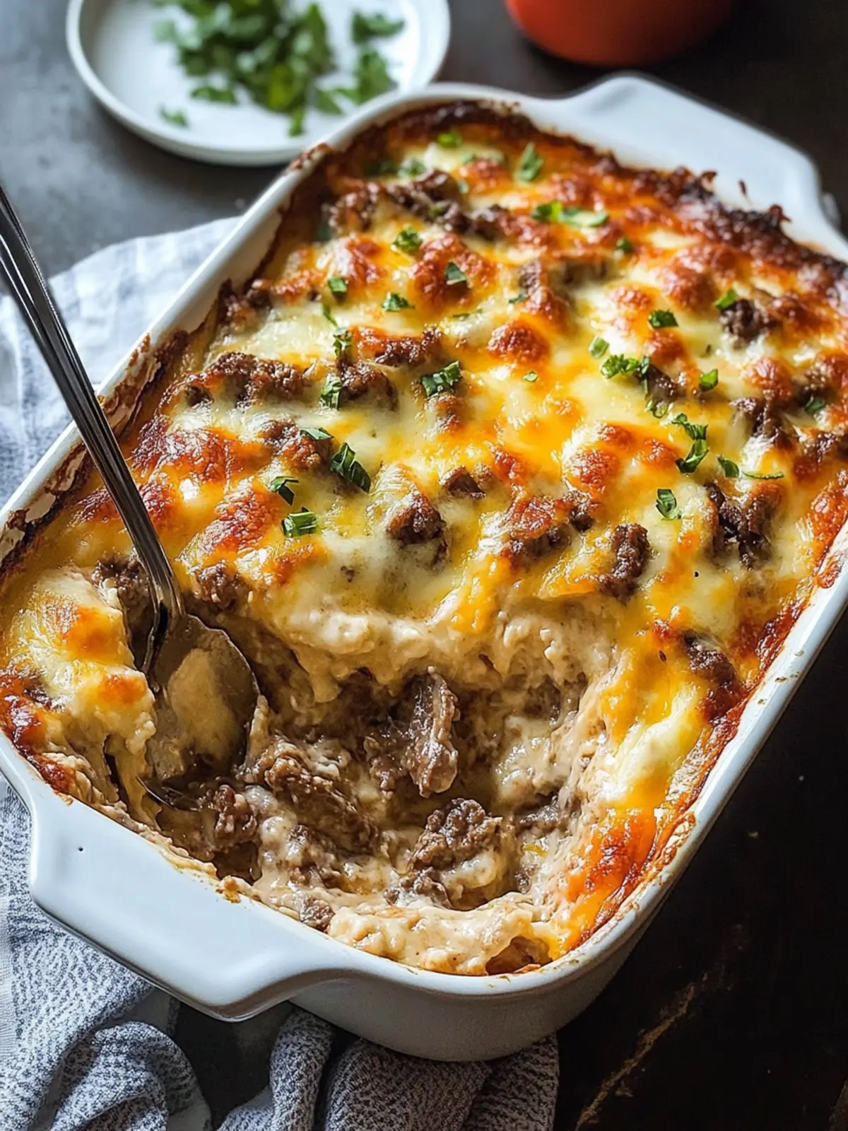 Philly Cheese Steak Casserole