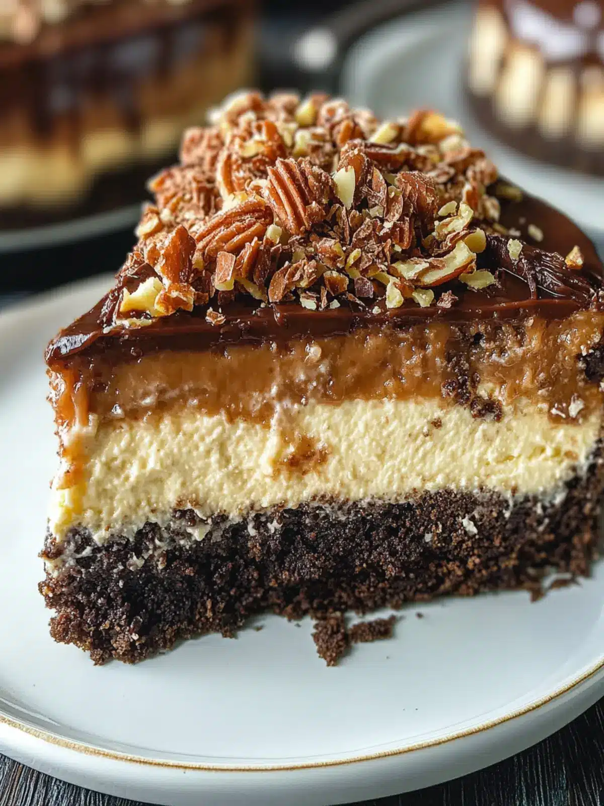 German chocolate cheesecake