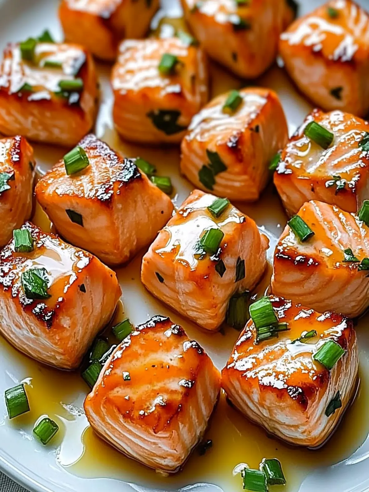 Savor Honey Butter Garlic Glazed Salmon Bites Tonight 2 Honey Butter Garlic Glazed Salmon Bites