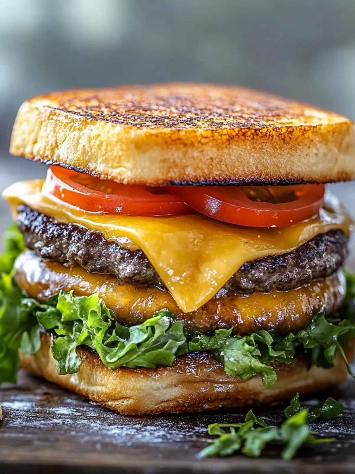 Irresistible Garlic Toast Cheeseburger You Need to Try Now 4 GARLIC TOAST CHEESEBURGER