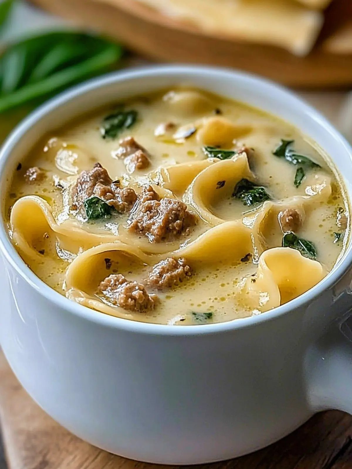 Creamy Alfredo Lasagna Soup
