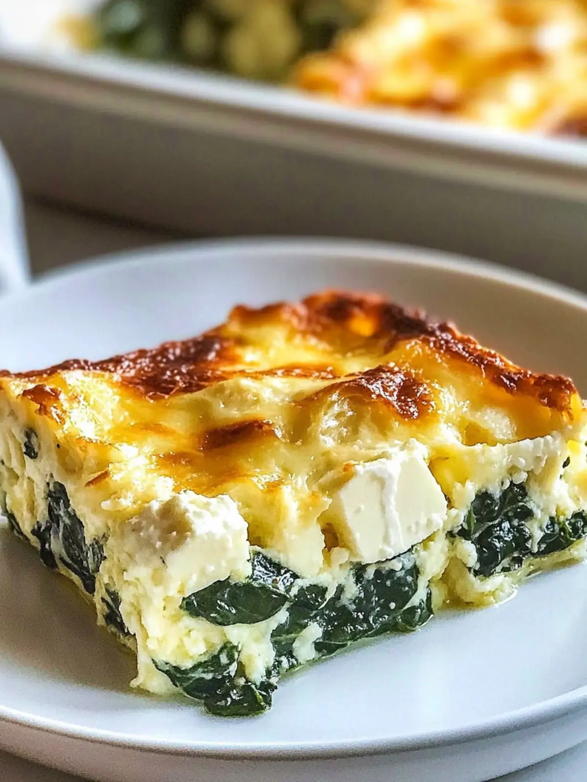 Golden Rustic Spinach, Feta & Mozzarella Breakfast Magic 4 Golden Rustic Spinach, Feta & Mozzarella Breakfast Casserole