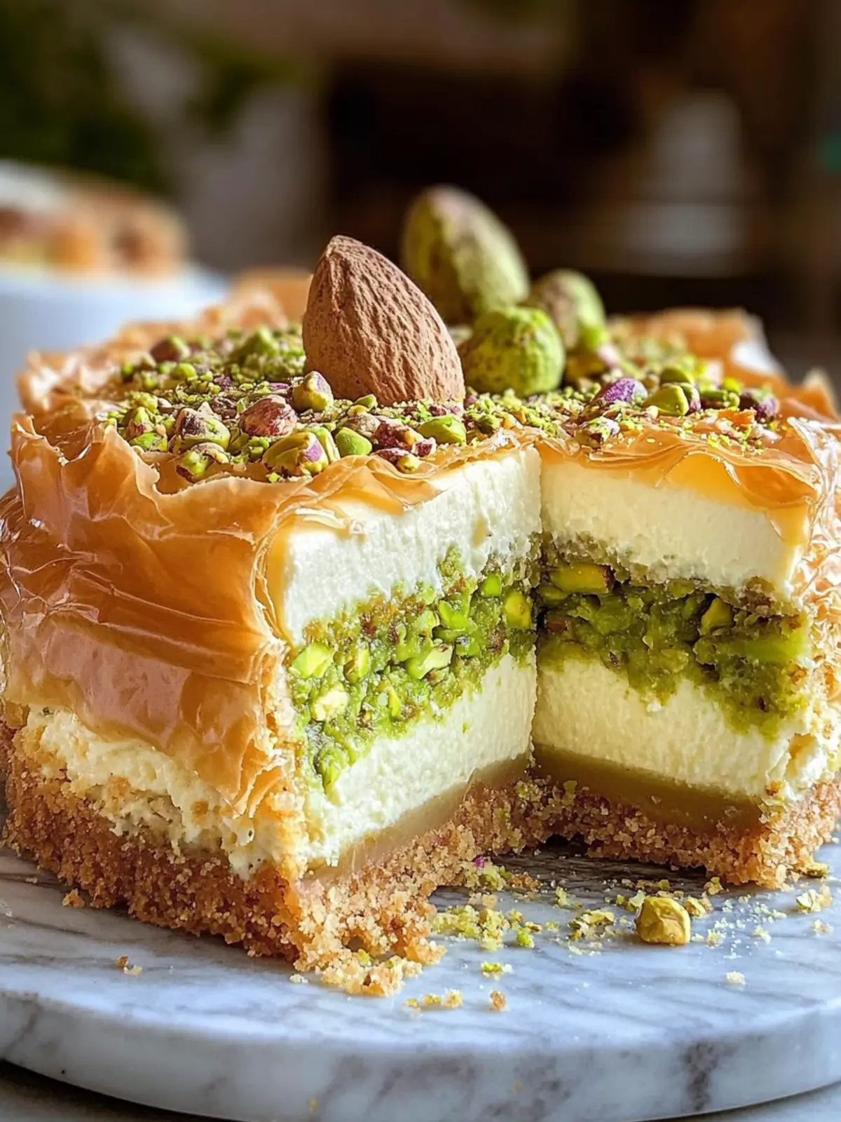 Baklava Pistachio Cheesecake: A Must-Try Sweet Sensation 4 Baklava Pistachio Cheesecake