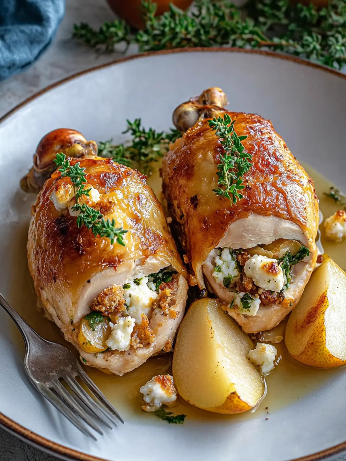 Delicious Chicken Stuffed with Pears and Goat Cheese Bliss 3 Chicken Stuffed with Pears and Goat Cheese