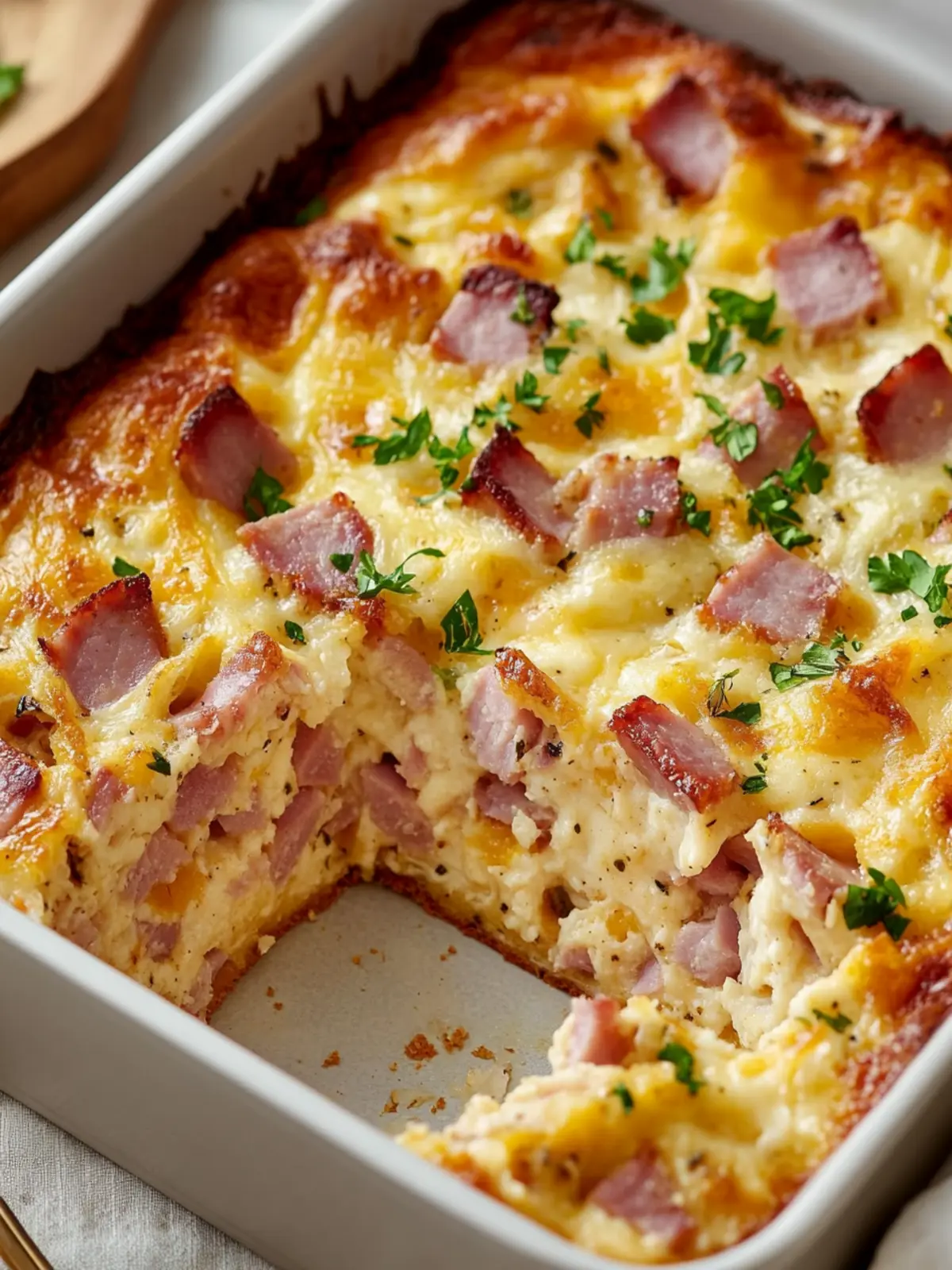 Cheesy ham Breakfast Bake