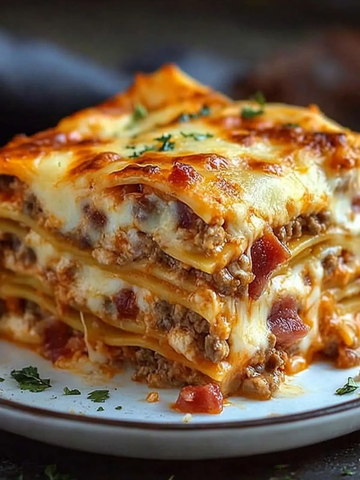 Ultimate Parmesan Garlic Bacon Cheeseburger Lasagna Delight 3 Parmesan Garlic Bacon Cheeseburger Lasagna