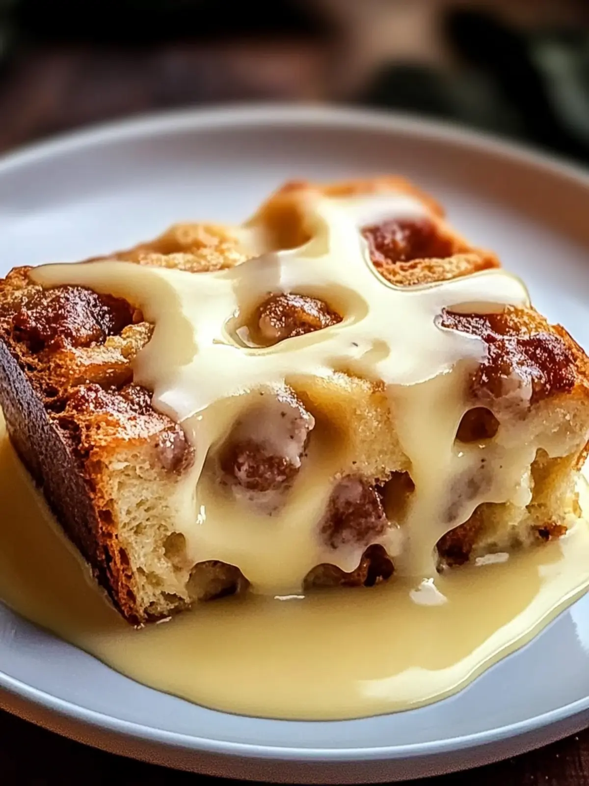 Bread Pudding with Vanilla Sauce