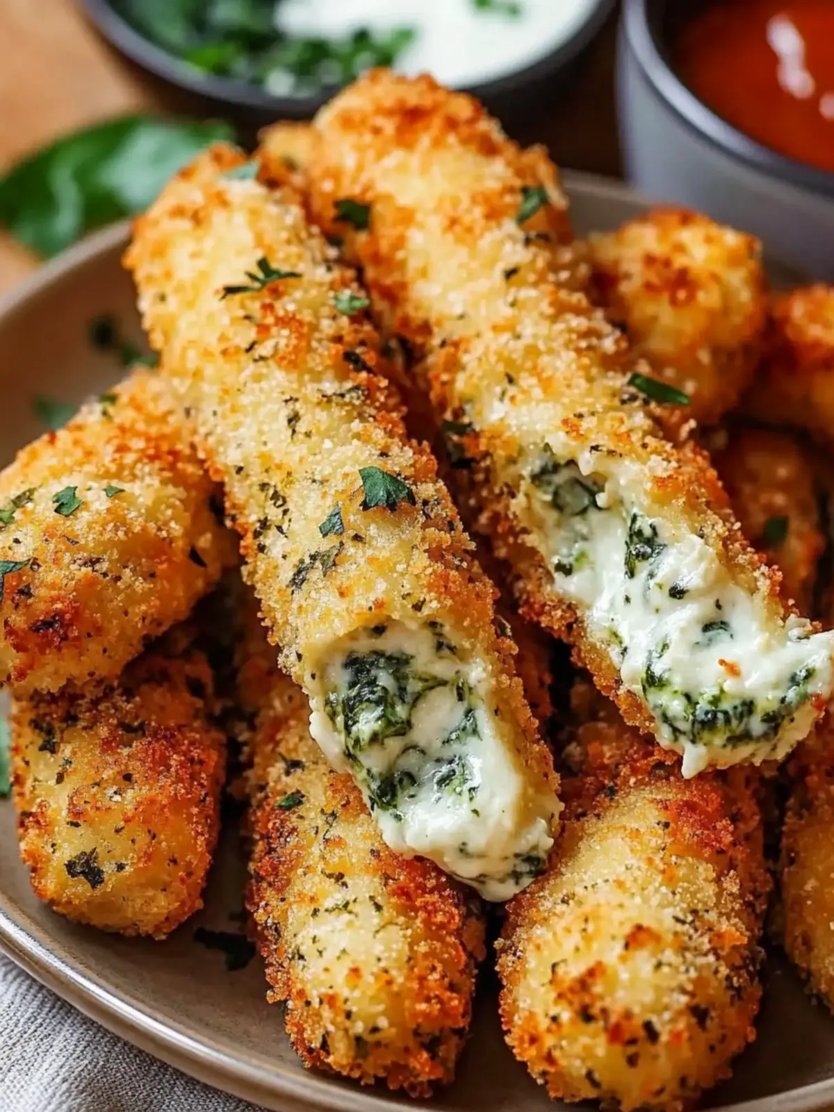 Irresistible Spinach Dip Mozzarella Sticks You ll Crave 3 Spinach Dip Mozzarella Sticks