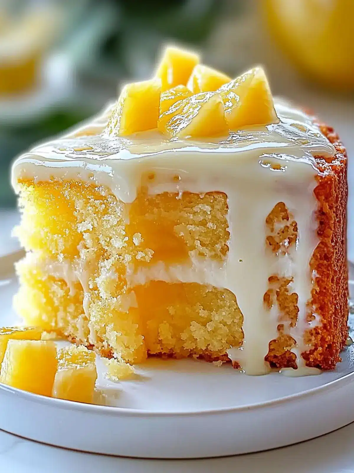Pineapple Juice Cake with Cream Cheese Glaze You ll Crave! 3 PINEAPPLE JUICE CAKE WITH CREAM CHEESE GLAZE