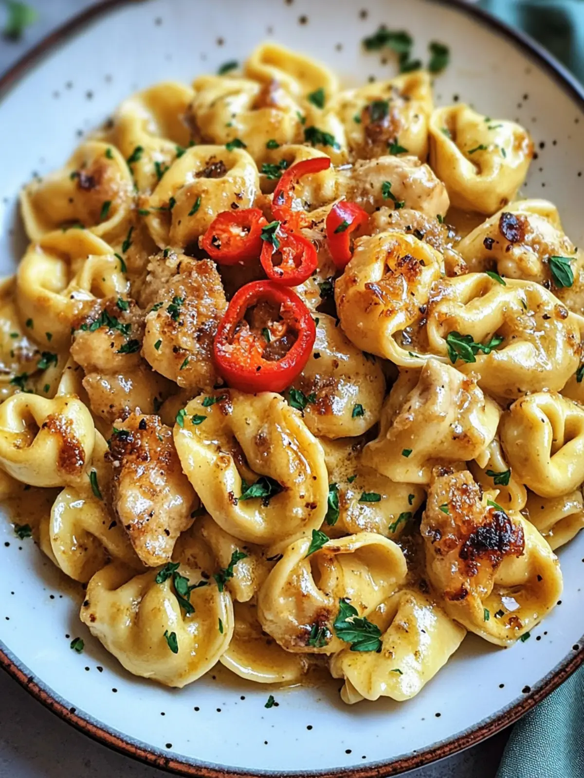 Savor Cowboy Butter Garlic Chicken Tortellini with Peppers 4 Cowboy Butter Garlic Chicken Tortellini with Fire-Roasted Red Peppers