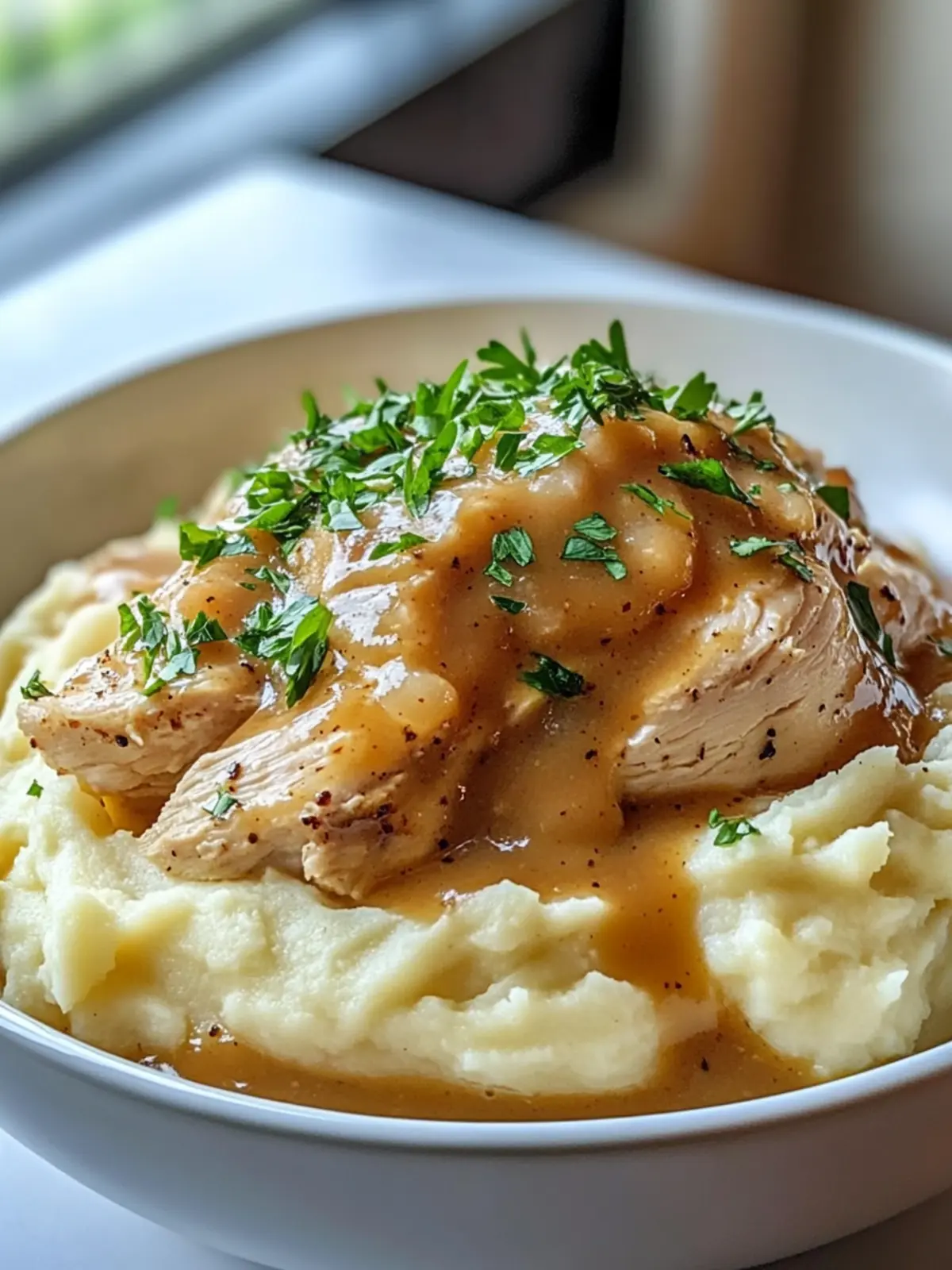 Crockpot Ranch Chicken & Gravy with Buttery Mashed Potatoes Bliss 3 CROCKPOT RANCH CHICKEN & GRAVY WITH BUTTERY MASHED POTATOES